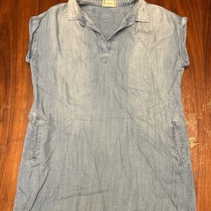 Altar’d State Women’s Denim Dress With Pockets Size Small blue sleeveless soft